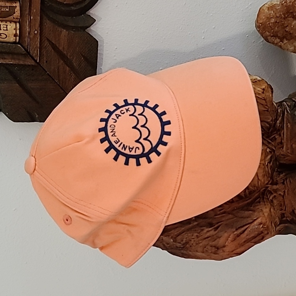 CLEARANCE Janie & Jack Peach Embroidered Baseball Cap 6-8 Y
